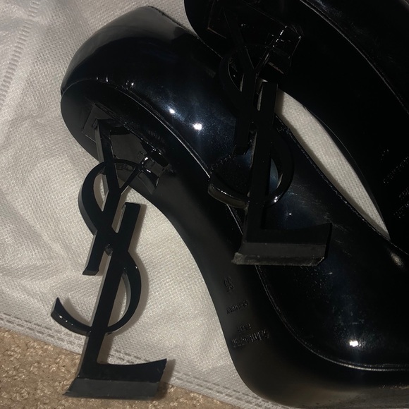 SAINT LAURENT Black Opyum 110 Patent Leather Pumps - Picture 4 of 4